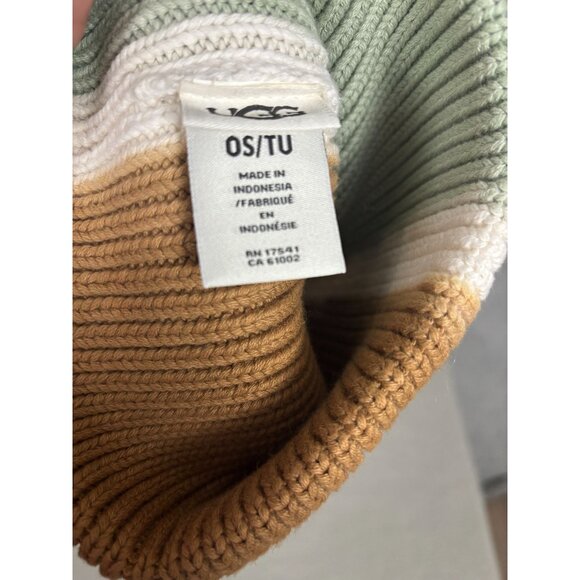Ugg Women's Dip-Dyed Logo Beanie - Chestnut Multicolor One Size New With Tag's - Picture 6 of 7